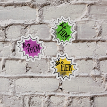 Load image into Gallery viewer, Pronoun Stickers: He/ Him
